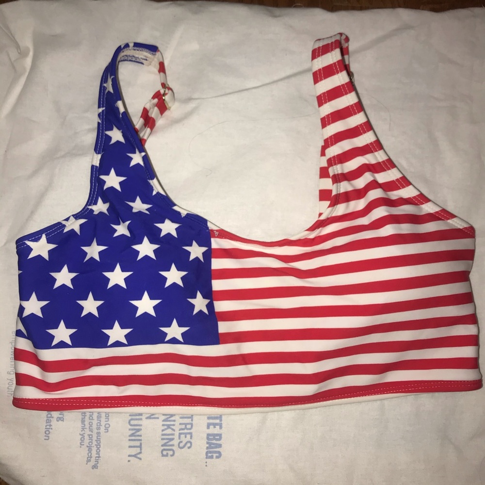 America Flag Bikini Top